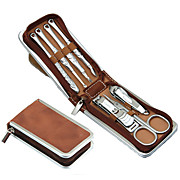  Stainless Steel Manicure Kit (7 Packs,coffee)