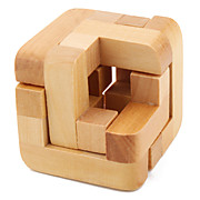  Magic Wooden IQ Puzzle Cube