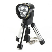  LED Flashlight Keychain with Tripod Stand (Black)