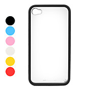  Unique Clear Back Case with Colorful Frame for iPhone 4/4S