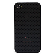 ultradünne Gummi matte Mesh Hard Case Cover für iPhone 4 und 4S (schwarz)