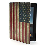  4-Fold Protective PU Leather Case and Stand for iPad and iPad 2 (US Flag)
