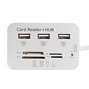  3-Port USB Hub et ipad lecteur de carte mémoire et iPad 2 (blanc)
