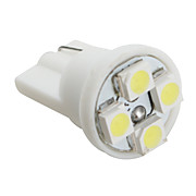  T10 3528 SMD 4-LED White Light Bulb for Car (DC 12V, Set of 4 pcs)