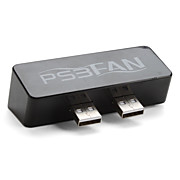  USB Fan with 2-Port USB Hub for PS3 Slim (Black)