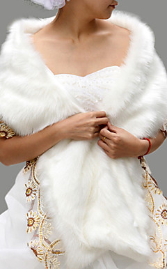 Faux Fur Special Occasion/ Wedding Shawl
