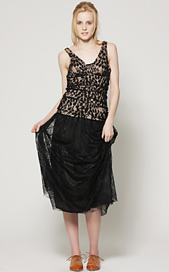 TS Lace Print Blouse Shirt