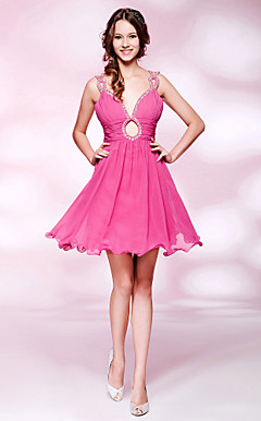 FABRIZIA - Vestido de Coquetel em Chifon