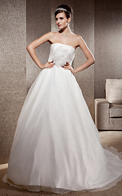 QUIRINA - Vestido de Noiva em Organza e Cetim