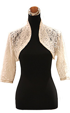 3/4-Length Sleeve Lace Wedding Jacket / Special Occasion Wrap