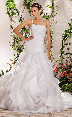 bola vestido sem alças tribunal trem organza vestido de noiva