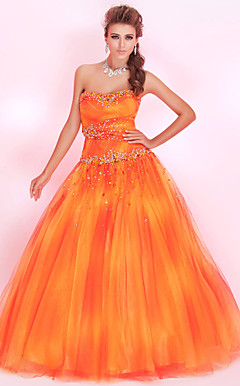 Ball Gown Sweetheart Floor-length Tulle Prom Dress