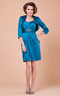 DOLLY - Vestido de Damas em Cetim Elástico com Xale