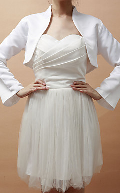Manica lunga in raso speciale occasione giacca / wrap matrimonio (più colori)