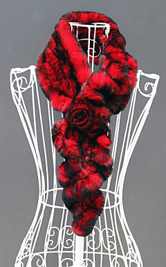 Gorgeous One Flower Rabbit Fur Party / Evening Scarf (Flere farger)