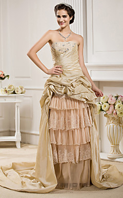 ENNEA - Vestido de Novia de Organza y Tafetán