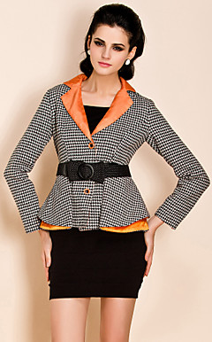 ts style vintage contrst couleur motif de vérification veste