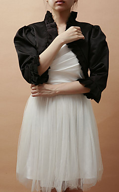 3/4-Length Sleeve Satin Special Occasion Jacket/Wedding Wrap(More Colors)