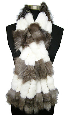 Gorgeous Rabbit Fur And Fox Fur Party / Evening Skjerf / Sjal (Flere farger)