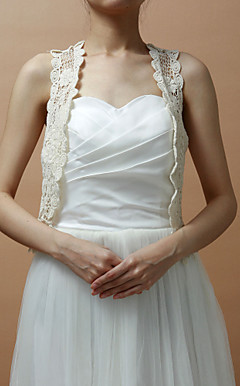 Beautiful Sleeveless Lace Jacket With Trim