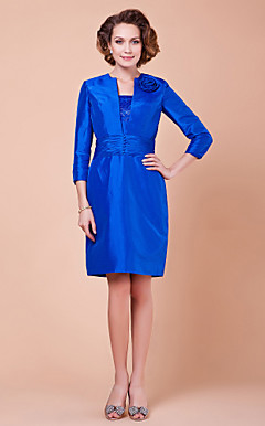 Sheath/Column Knee-length Taffeta Mother Of The Bride Dress