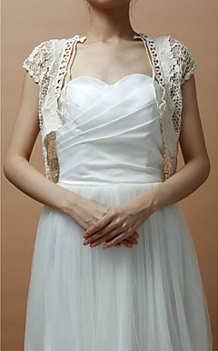 Beautiful Short Sleeve Lace Evening/Party Jacket (More Colors)