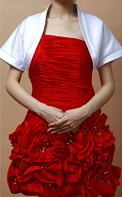 Fabulous Short Sleeves Satin Special Occasion Jacket/ Wedding Wrap (More Colors)