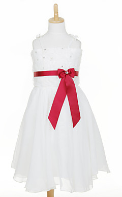 Beautiful Sleeveless Chiffon & Lace Wedding/Evening Flower Girl Dress With Crystal