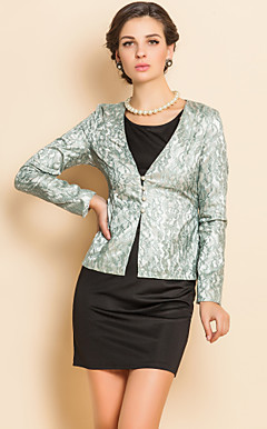 ts scollo a V in pizzo giacca sottile