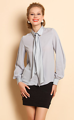 Bow Tie TS Lanterna camisa blusa de manga