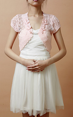 Short Sleeve Cotton-terylene Evening/Casual Wrap/Jacket(More Colors)