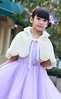 Flower Girl's Faux Fur Avond / bruiloft sjaal