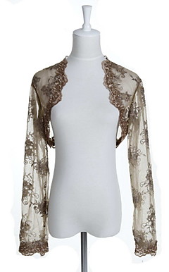 Long Sleeve Tulle/Lace Evening/Wedding Wrap/Jacket (More Colors)