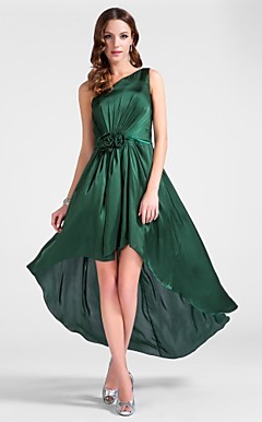 Линии плеча floor-length/asymmetrical шифона платье для коктейлей