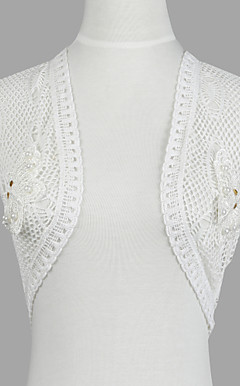 Fin Short Sleeve Tulle Evening / Casual Wrap / Jakke Med Butterfly
