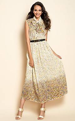 ts pois papillon cintura abito midi