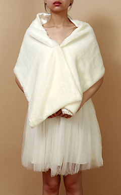 Beautiful Faux Fur Evening/Casual Shawl(More Colors)