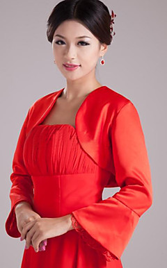 Lange mouwen satijnen avond / casual wrap / jas (meer kleuren)
