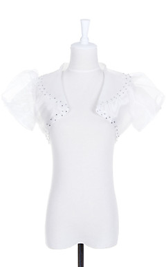 Short Sleeve Tulle Evening/Casual Wrap/Jacket (More Colors)