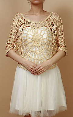 3/4 Sleeve Cotton Evening/Casual Wrap/Jacket(More Colors)