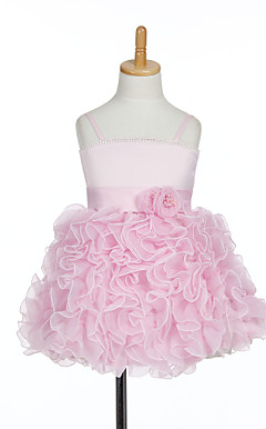 Sweety Sleeveless Satin/Tulle Wedding/Evening Flower Girl Dress