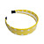  Wide Yellow Hairband with White Stars -YFF171 (Start From 100 Units)