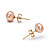  14k oro rosa 6.5 - 7mm aaa arete de perla de agua dulce (dszz067)