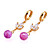  mode geel goud multi-edelsteen druppel flower oorbellen (emy2-0006)