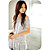  Polka-Dot Chiffon Dress Top White (XJQZ002)