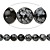  Perle, 16 "Schneeflocken-Obsidian (natur), 8mm lang (begb2763)