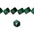  perle, 16 "malachite (naturel), 8mm dés, a / b grade (begb2408)