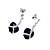  Sapphire Heart Earring Drop - Sterling Silver Earring e22608 Purple (SZY1138)