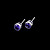  éblouissant cz-cz stud earring ring 71027-02 (szy1333) / clair / rose / violet