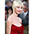  Taylor Momsen Empire Strapless Sweep/Brush Train Organza Evening/ Gossip Girl Fashion Dress(FSH0096)